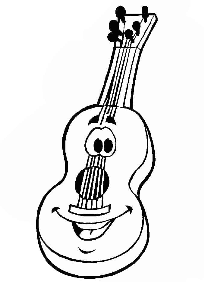 Gitar (5) Boyama Sayfası