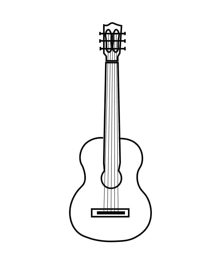 Gitar (6) Boyama Sayfası