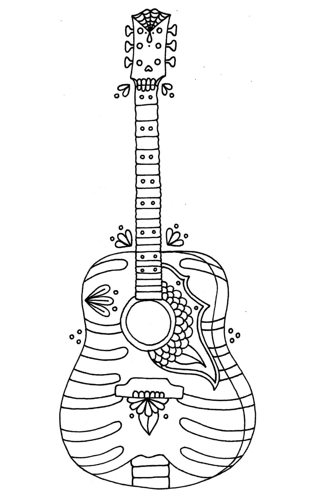 Gitar (9) Boyama Sayfası