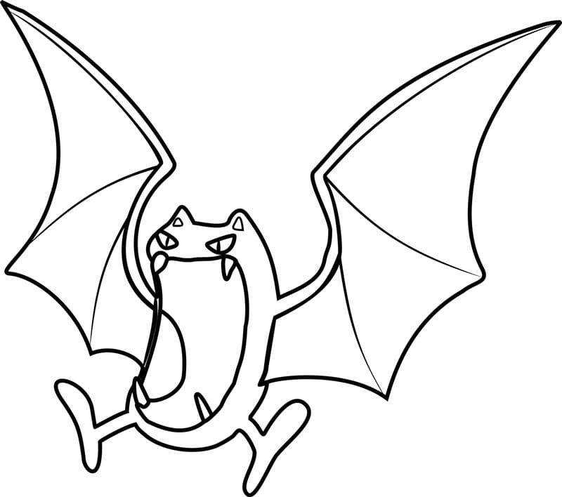 Golbat Pokemon Boyama Sayfası