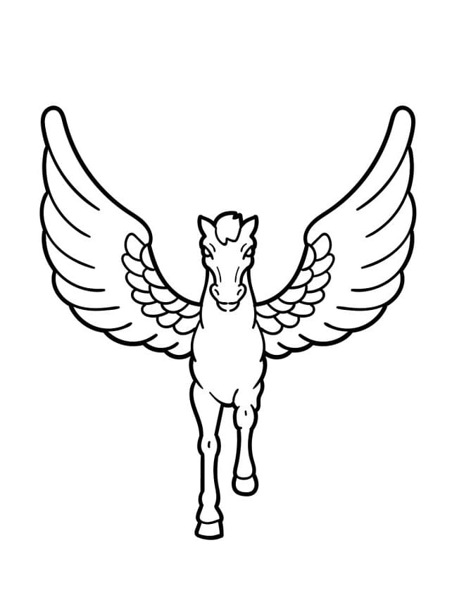 Güzel Pegasus Boyama Sayfası