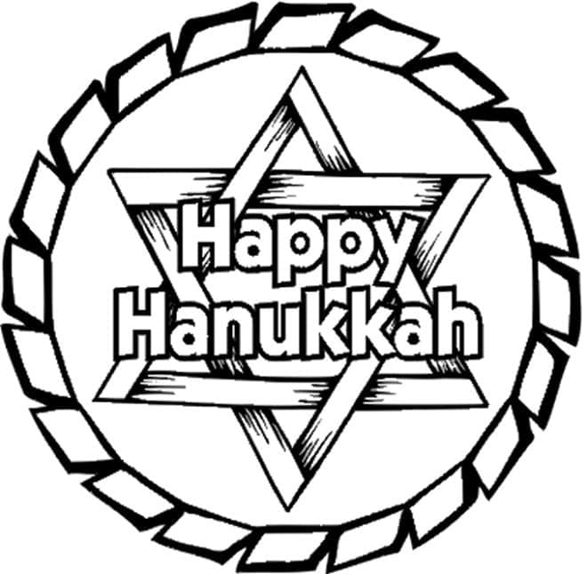 Hanuka resmini yazdır Boyama Sayfası