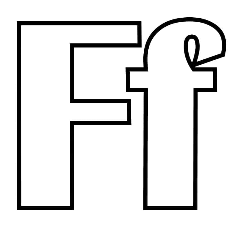 Harfi F Alfabe Boyama Sayfası