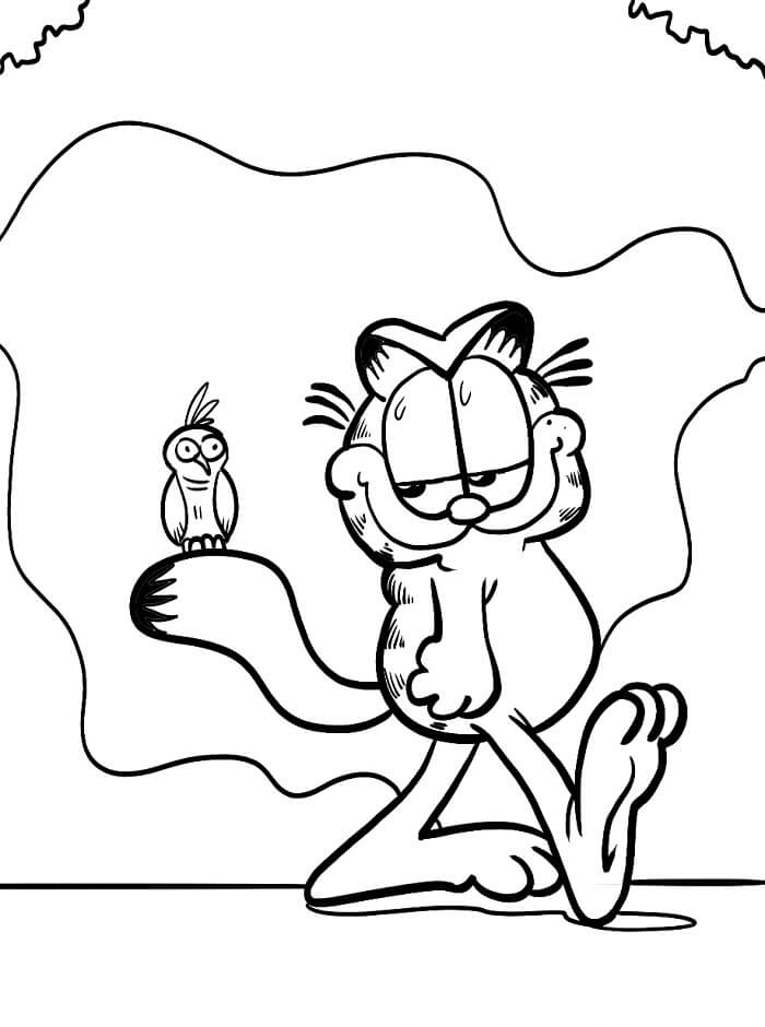Harika Garfield Boyama Sayfası