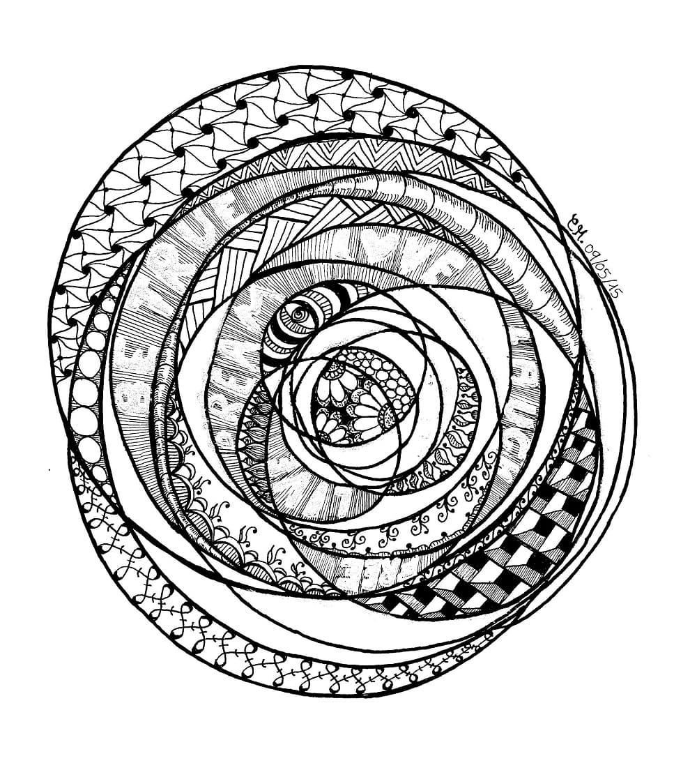 Harika Zentangle Çizim Boyama Sayfası