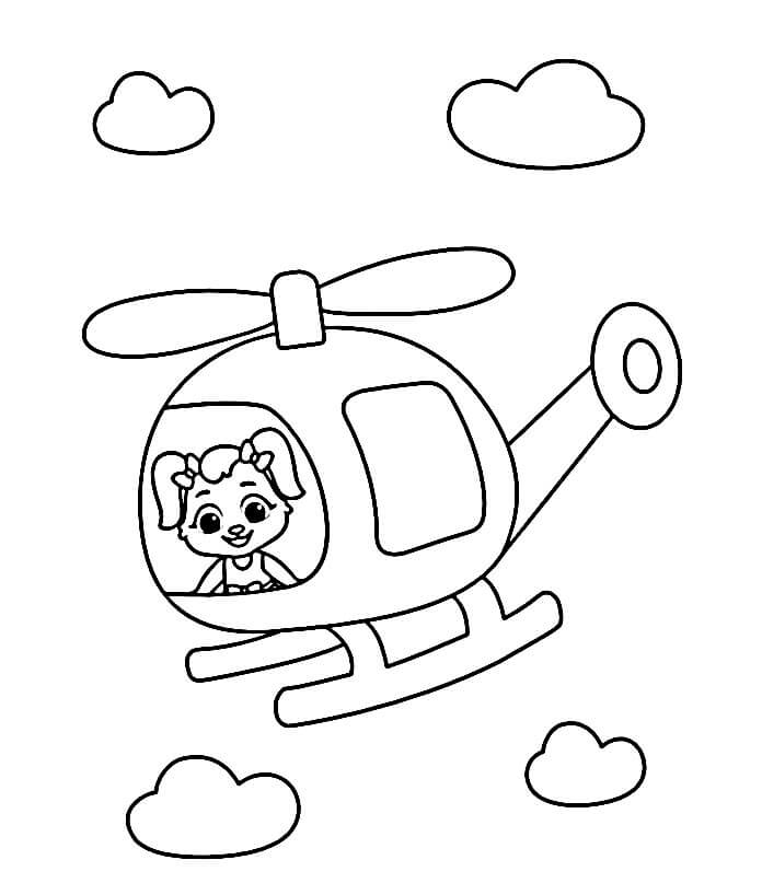 Helikopter (13) Boyama Sayfası
