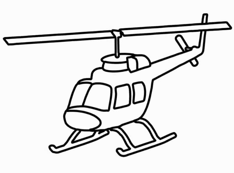 Helikopter (14) Boyama Sayfası