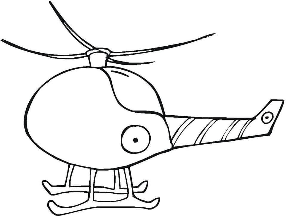 Helikopter (16) Boyama Sayfası