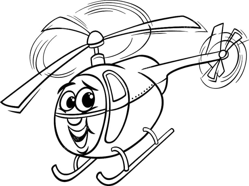 Helikopter (17) Boyama Sayfası