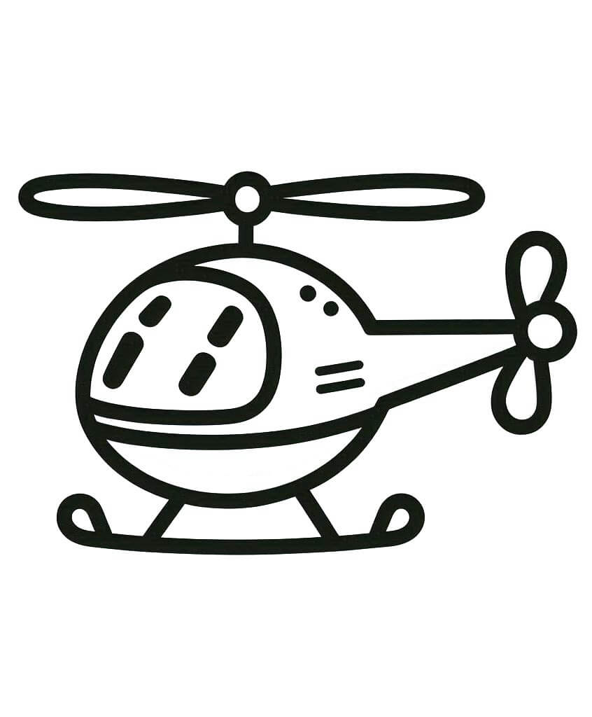 Helikopter (5) Boyama Sayfası