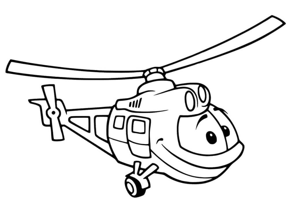 Helikopter (8) Boyama Sayfası