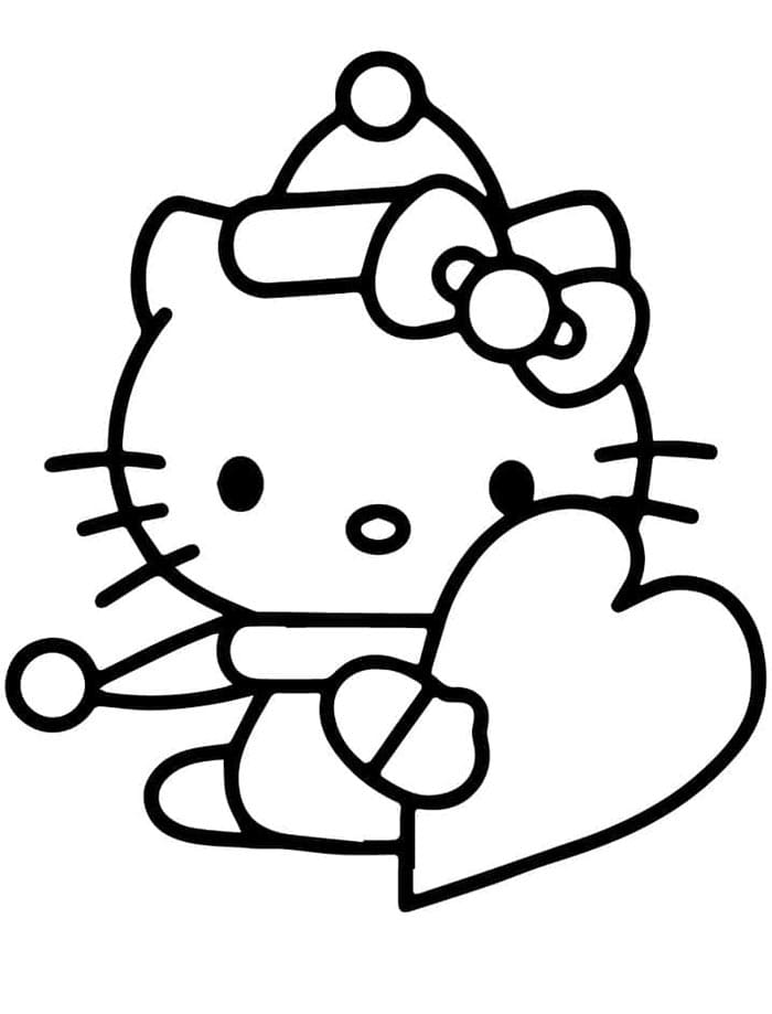 Hello Kitty Ücretsiz Boyama Sayfası