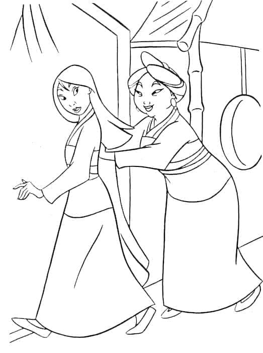 Hoş Mulan Boyama Sayfası