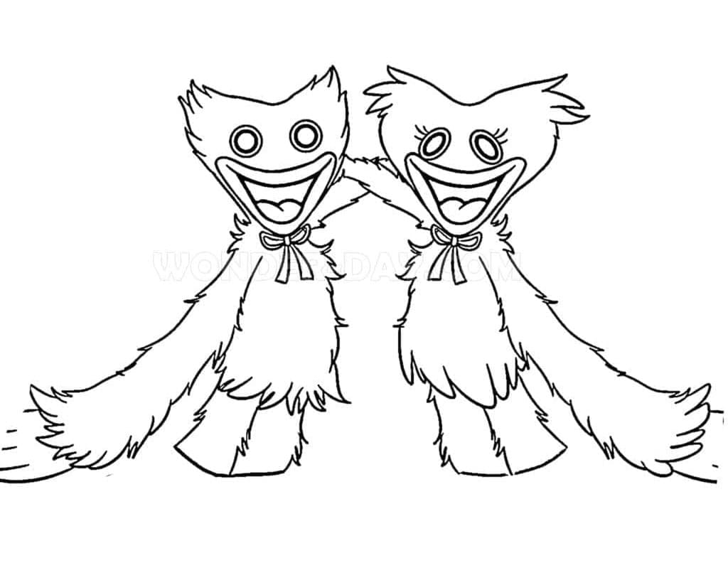Huggy Wuggy (3) Boyama Sayfası