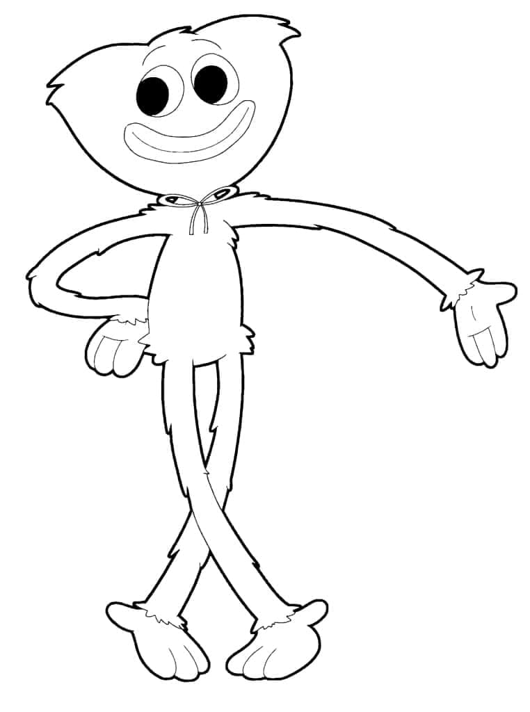 Huggy Wuggy bedava Boyama Sayfası
