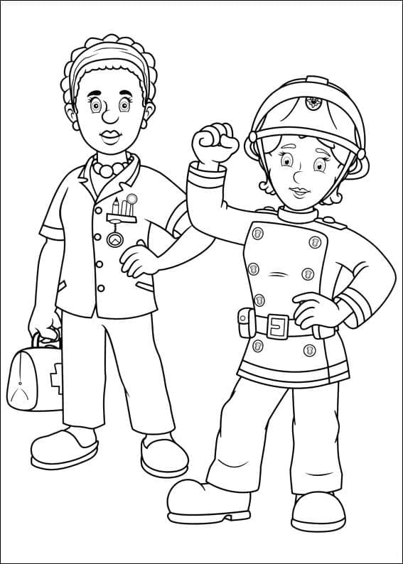 İtfaiyeci Sam (3) Boyama Sayfası