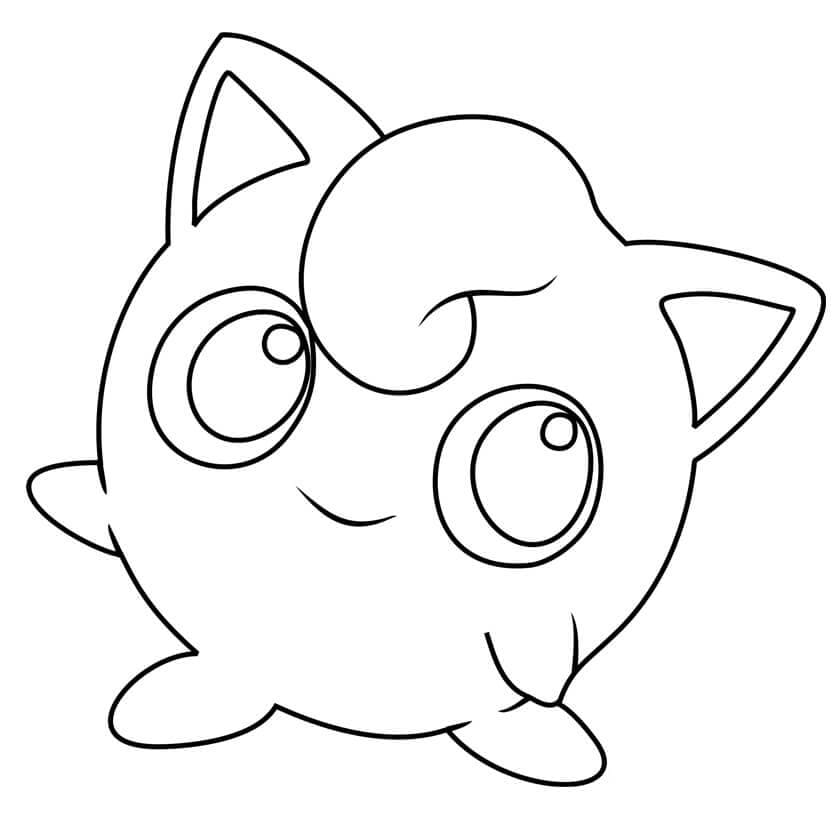 Jigglypuff Pokemon Boyama Sayfası