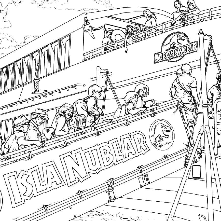Jurassic World Çocuklara Uygun Boyama Sayfası
