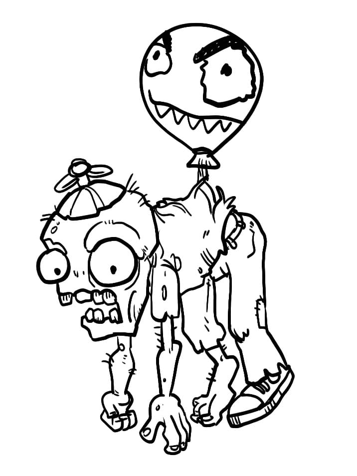Karakter Plants vs Zombies Boyama Sayfası