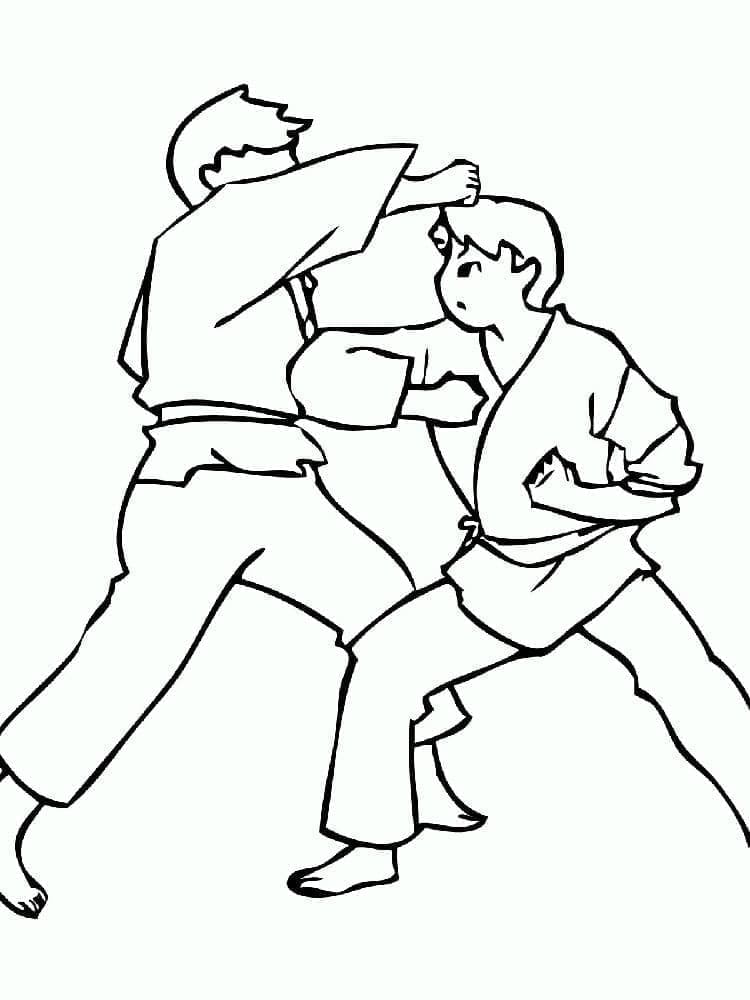 Karate Renklendirme Boyama Sayfası