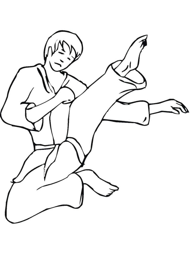 Karate Resmi Boyama Sayfası