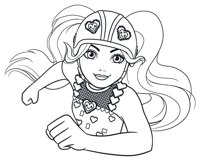 Karikatür Barbie Boyama Sayfası
