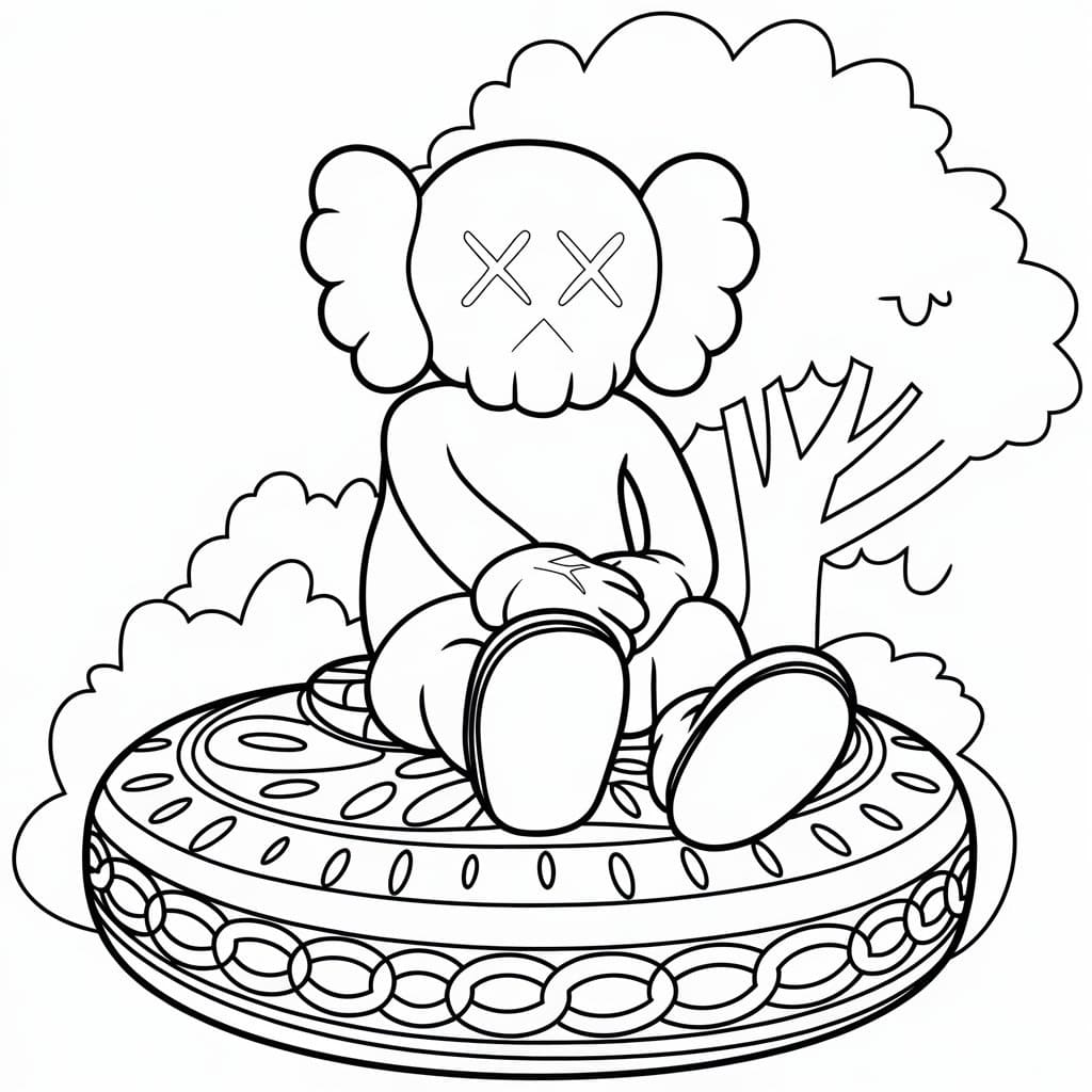 Kaws (7) Boyama Sayfası