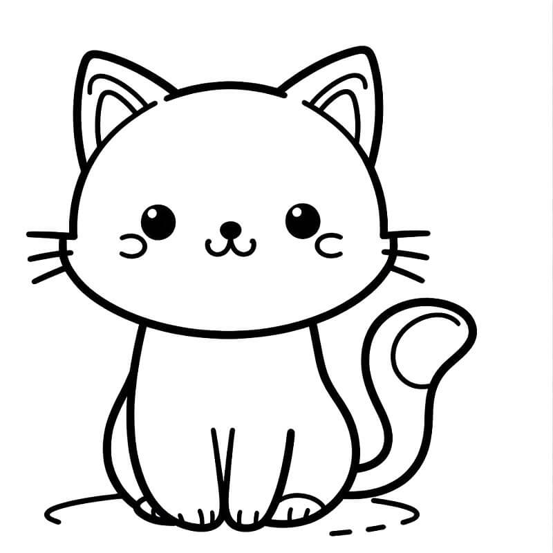 Kedi (2) Boyama Sayfası