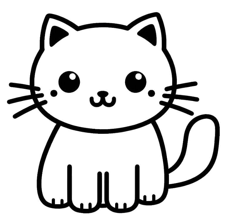 Kedi (3) Boyama Sayfası
