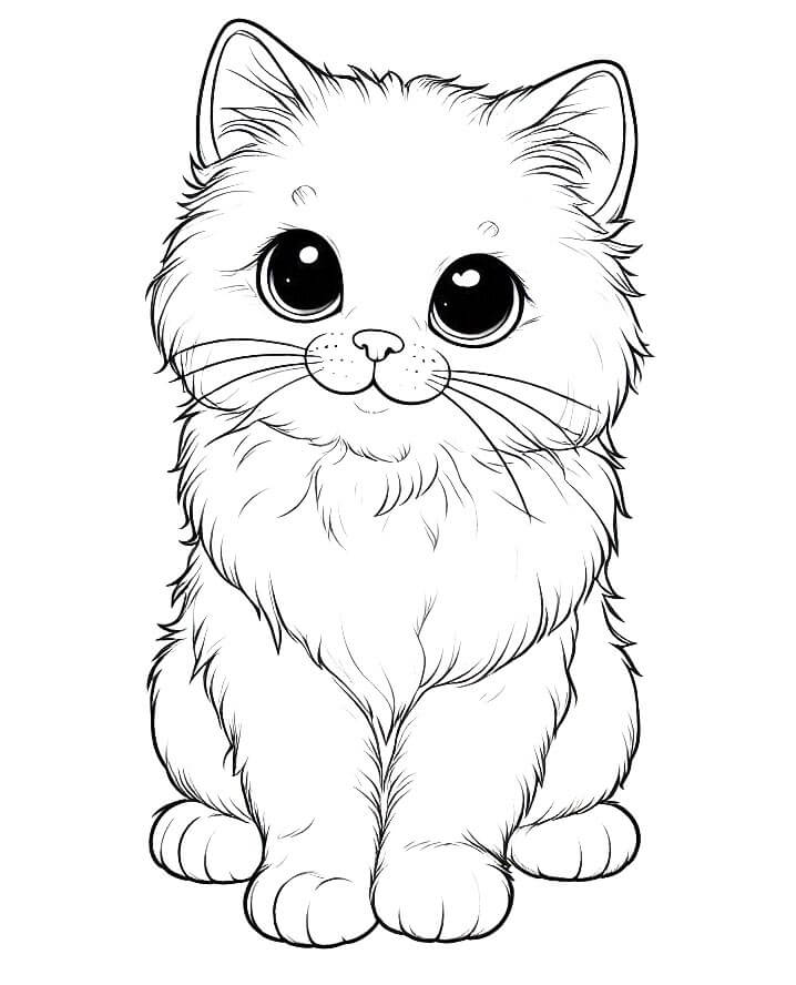 Kedi (6) Boyama Sayfası