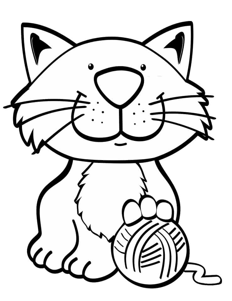 Kedi Resmi Boyama Sayfası