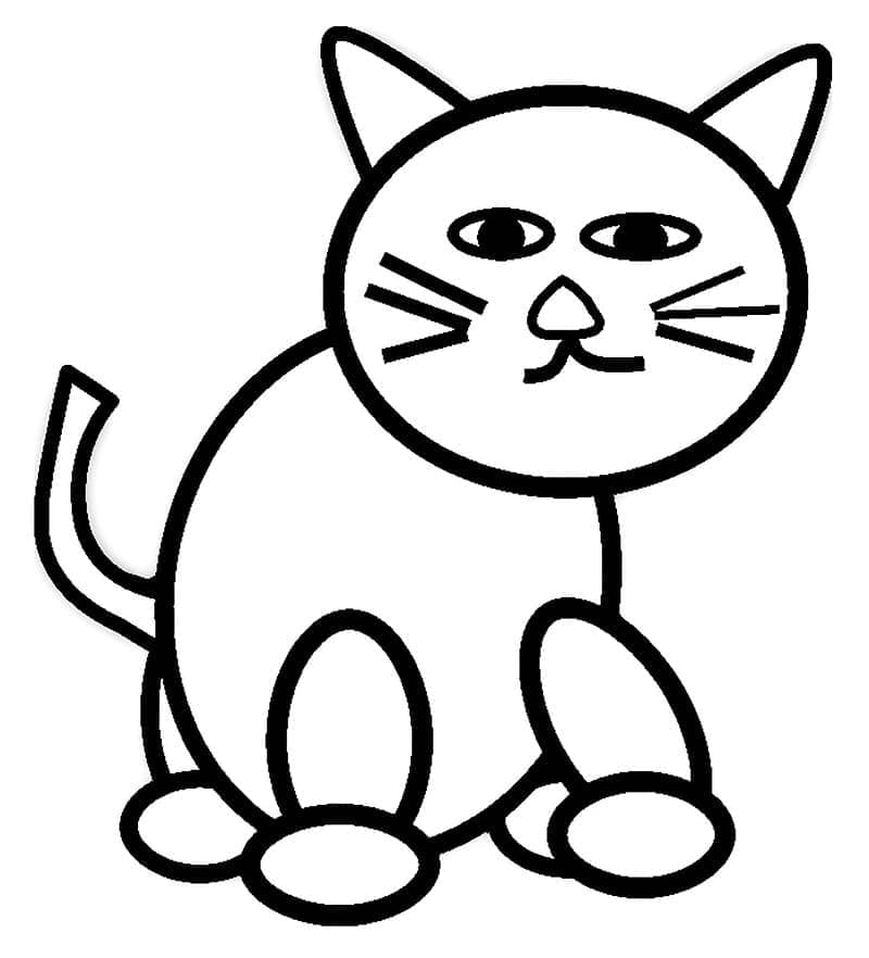 Kedi Yazdırılabilir Boyama Sayfası