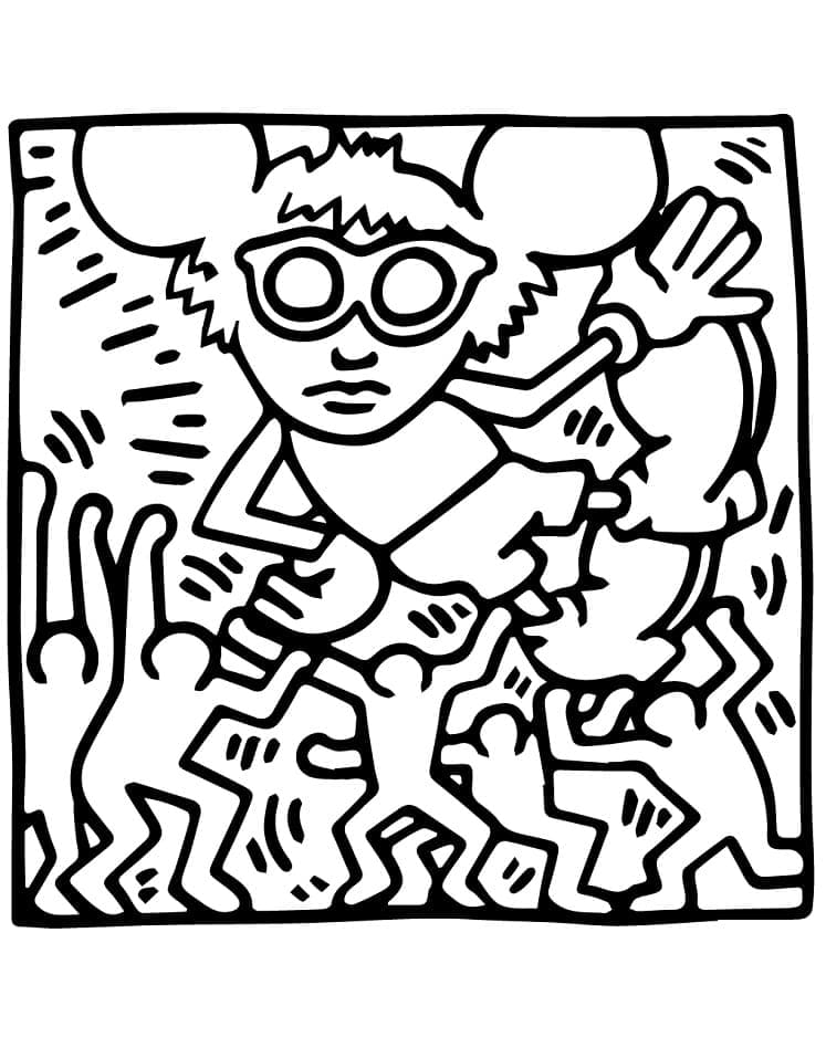 Keith Haring (13) Boyama Sayfası