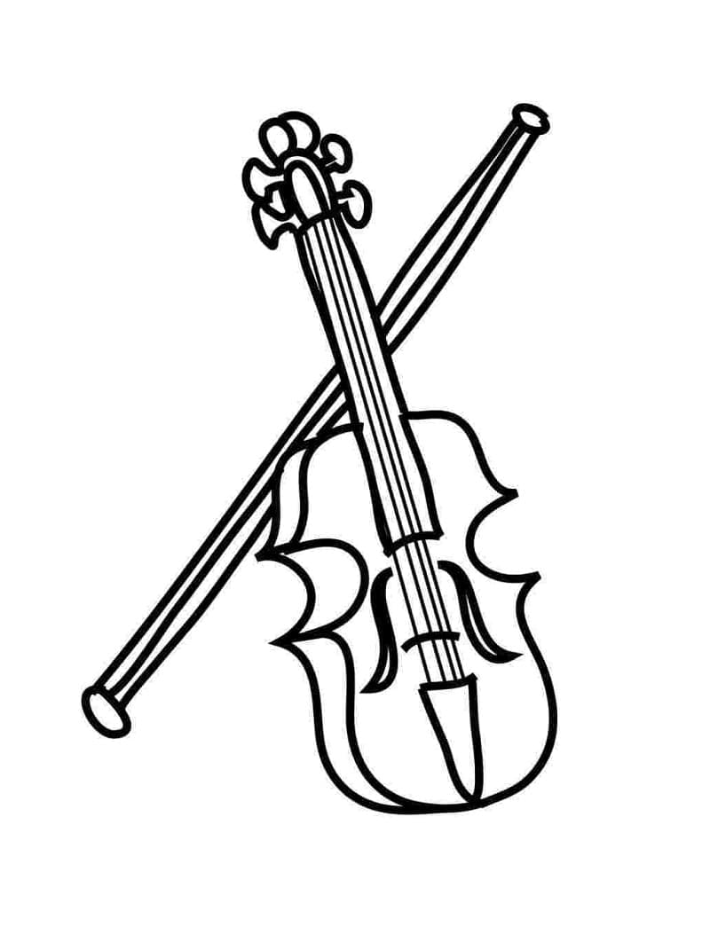 Keman (2) Boyama Sayfası