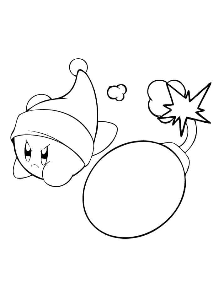Kirby Görseli Boyama Sayfası