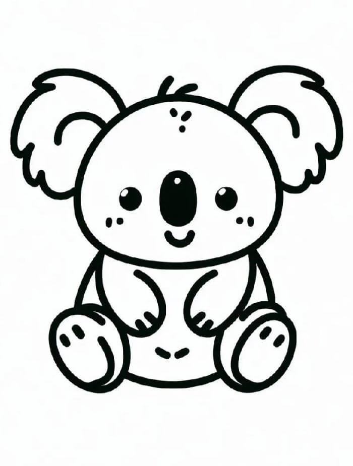 Koala (4) Boyama Sayfası