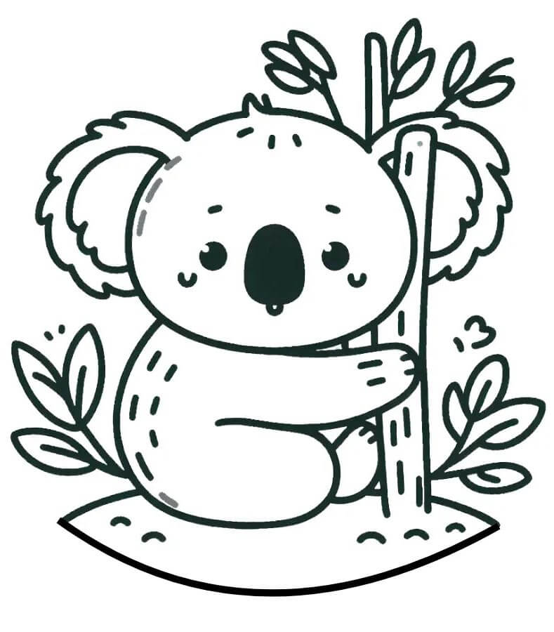 Koala (5) Boyama Sayfası