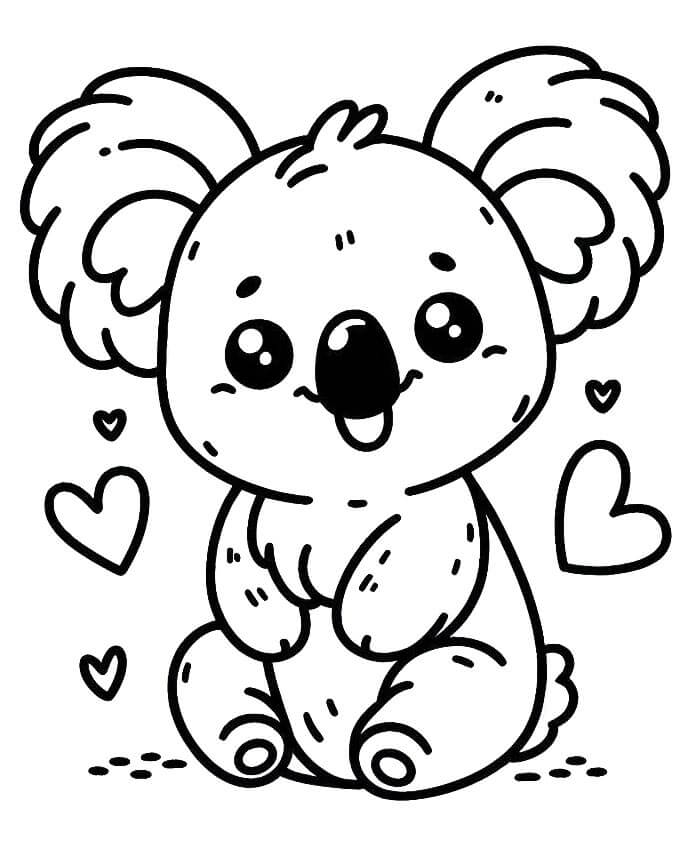 Koala (7) Boyama Sayfası