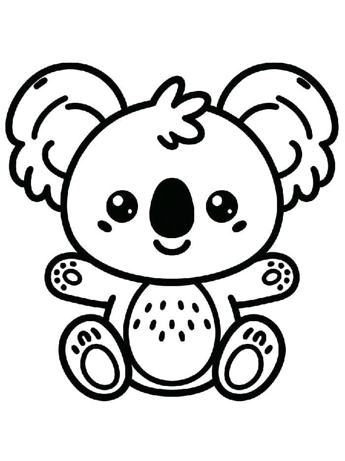 Koala Resmi Boyama Sayfası