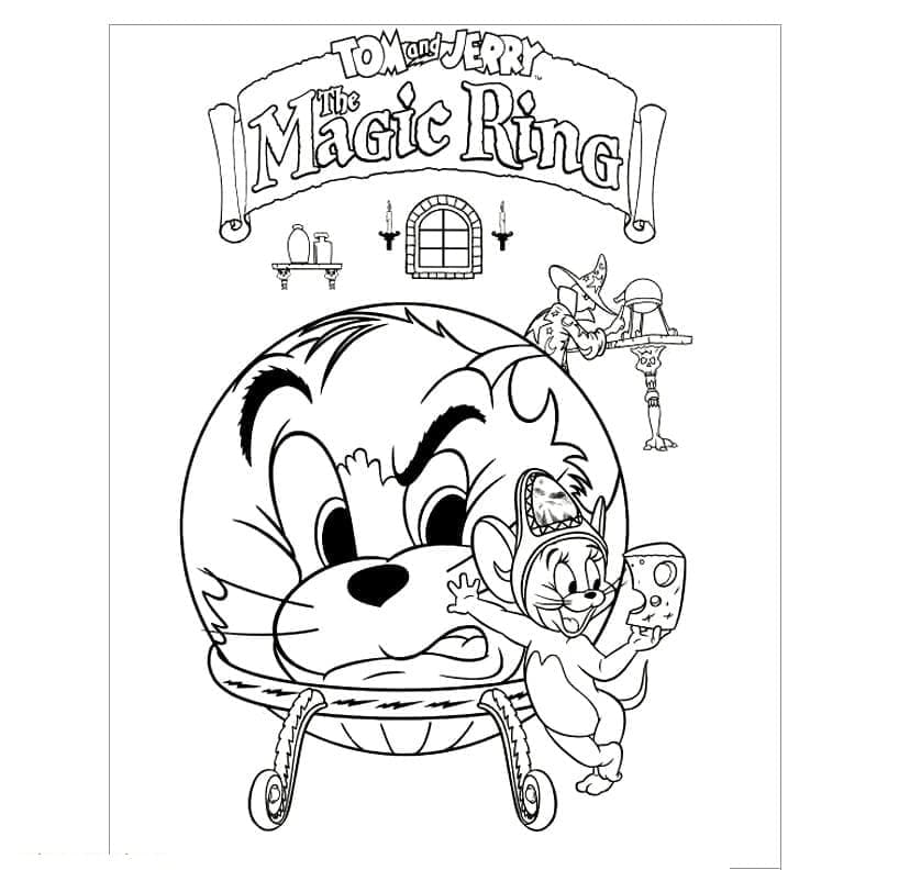 Komik Tom ve Jerry Boyama Sayfası