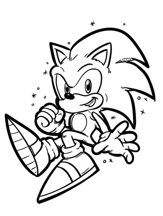 Koşan Sonic Boyama Sayfası