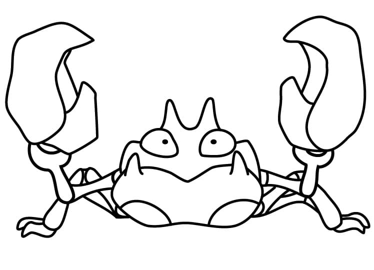 Krabby Pokemon Boyama Sayfası