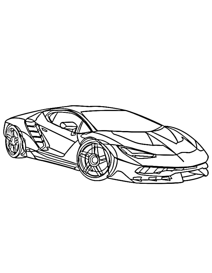 Küçükler İçin Bedelsiz Lamborghini Boyama Sayfası