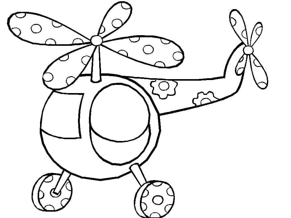 Küçükler İçin Ücretsiz Helikopter Boyama Sayfası