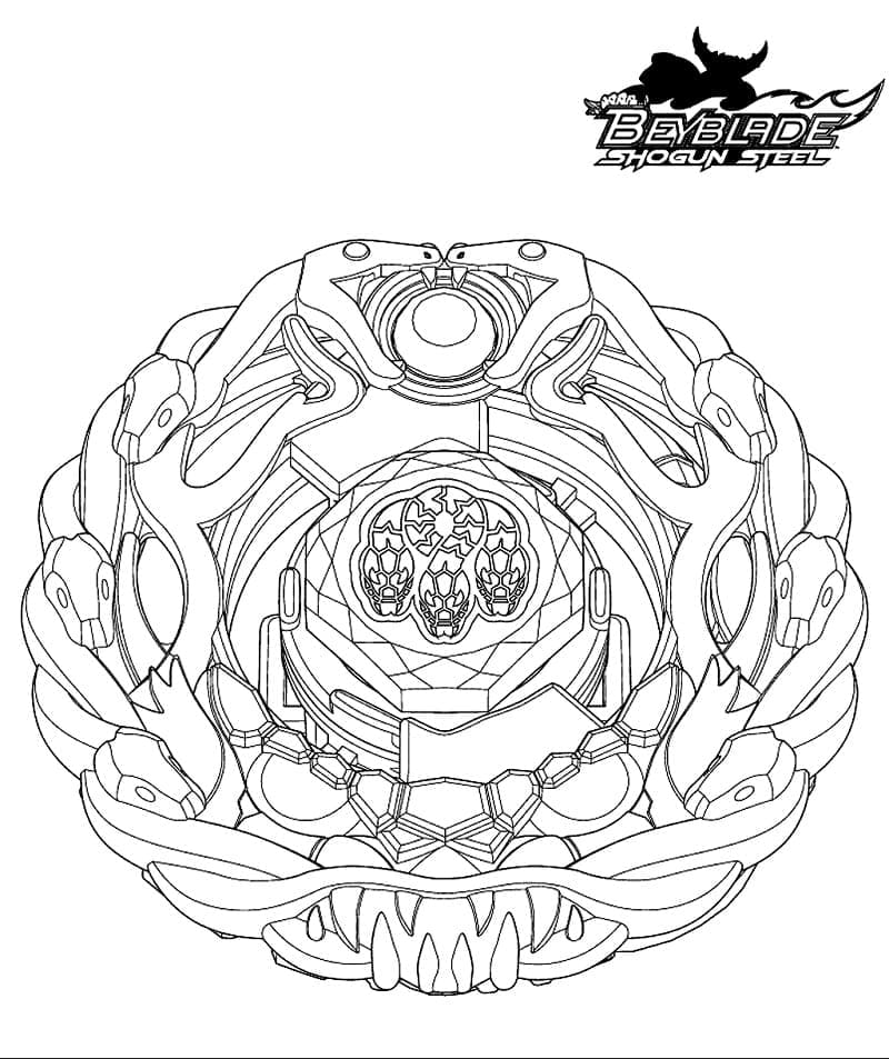 Küçükler için Beyblade Boyama Sayfası