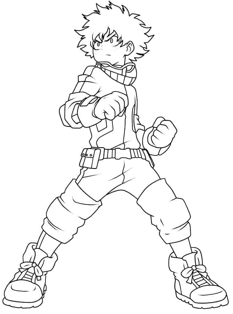 Küçükler için My Hero Academia Boyama Sayfası