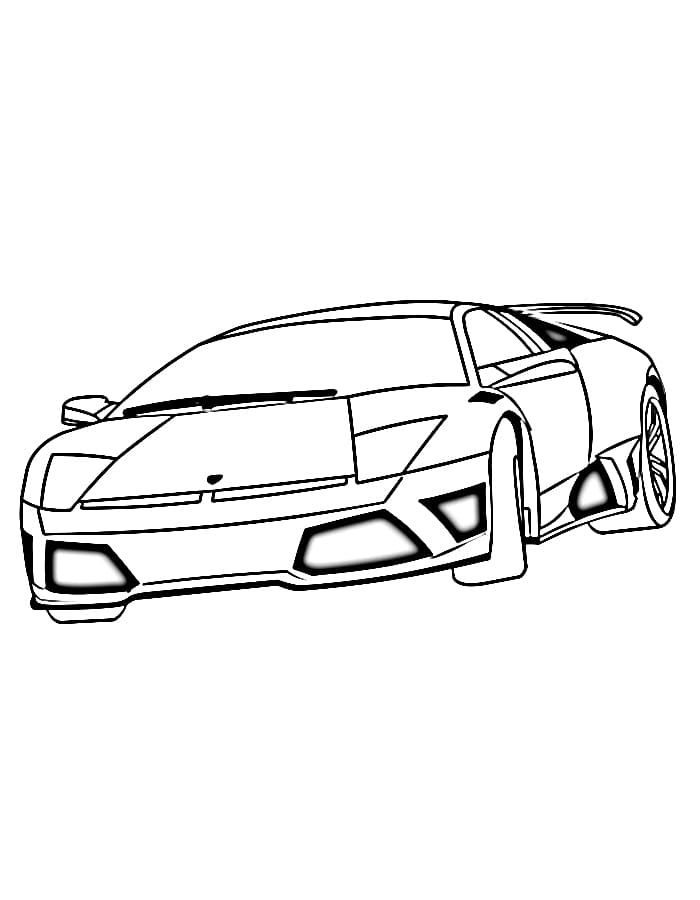 Lamborghini Basılabilir Boyama Sayfası