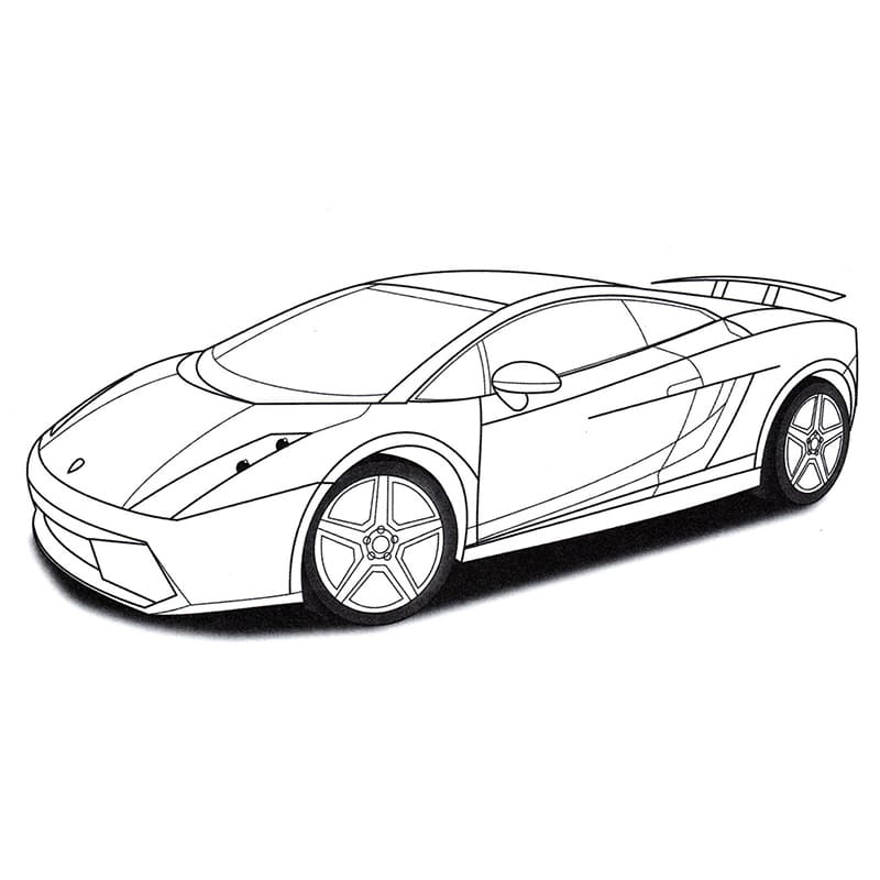 Lamborghini Bedelsiz Basılabilir Boyama Sayfası