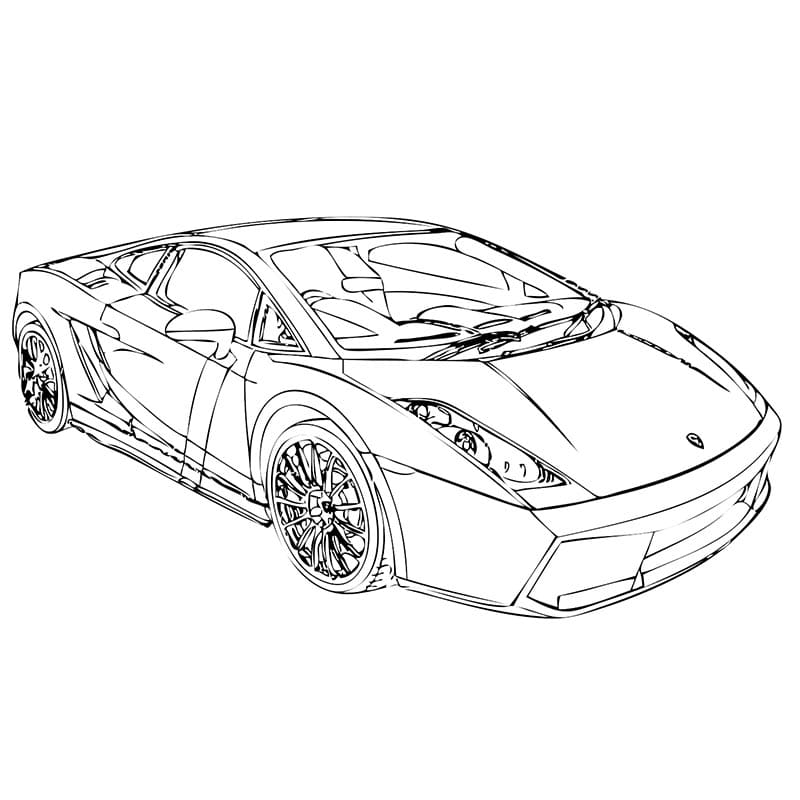 Lamborghini Görüntüsü Boyama Sayfası