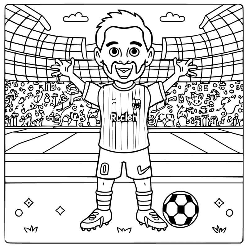Lionel Messi Baskı Boyama Sayfası